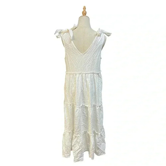Label Of Love White Tiered Sleeveless Dress Size M - Picture 2 of 7